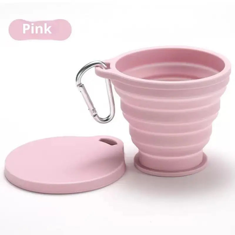 1Pcs Heat Resistant Folding Drinking Cup Mug Portable Water Cups Rubber Travel Camping Soft Silicone