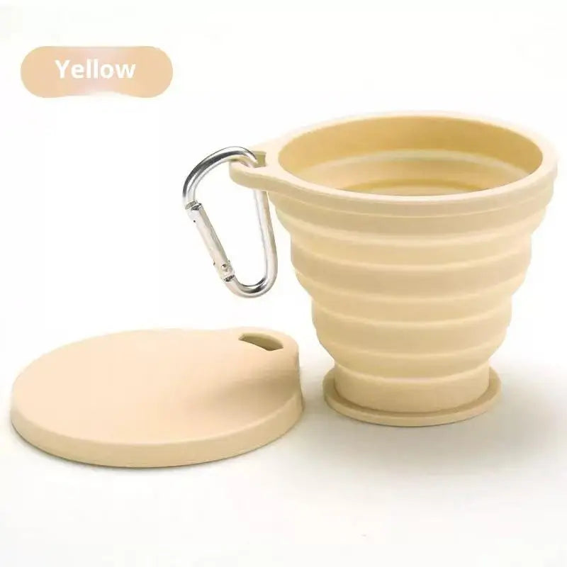 1Pcs Heat Resistant Folding Drinking Cup Mug Portable Water Cups Rubber Travel Camping Soft Silicone