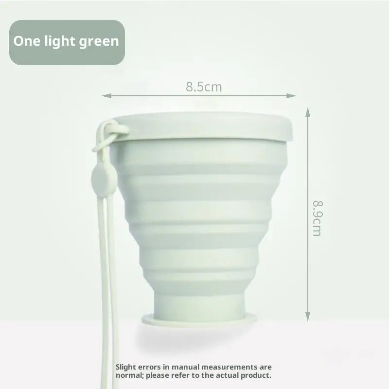 1Pcs Heat Resistant Folding Drinking Cup Mug Portable Water Cups Rubber Travel Camping Soft Silicone