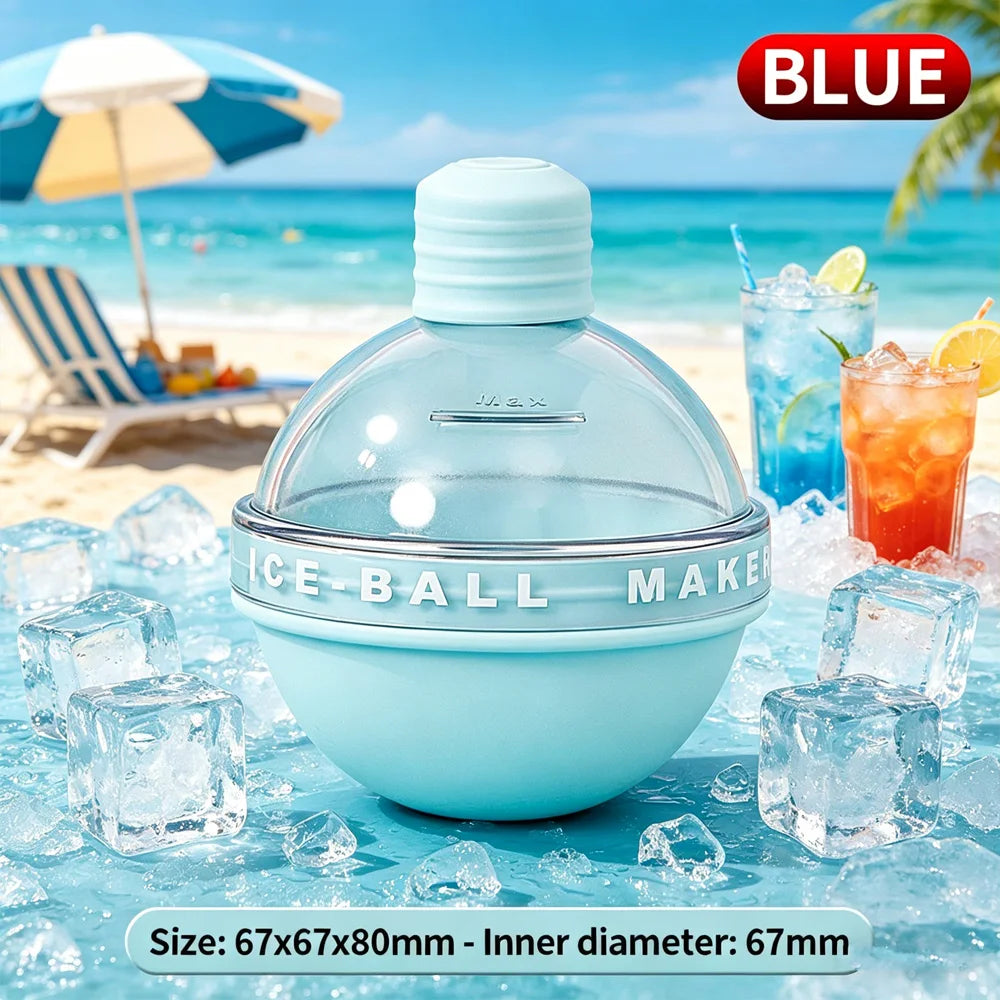 Home Bar Essential: Silicone Ice Ball Mold for Making Smooth Round Ice Cubes