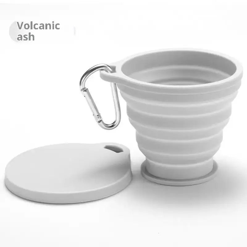 1Pcs Heat Resistant Folding Drinking Cup Mug Portable Water Cups Rubber Travel Camping Soft Silicone