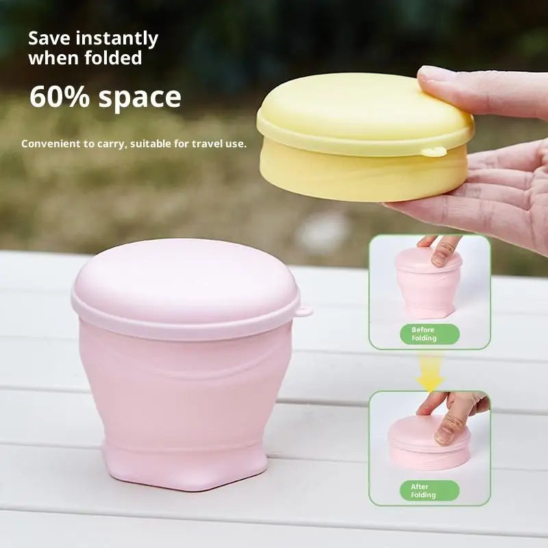 1Pcs Heat Resistant Folding Drinking Cup Mug Portable Water Cups Rubber Travel Camping Soft Silicone