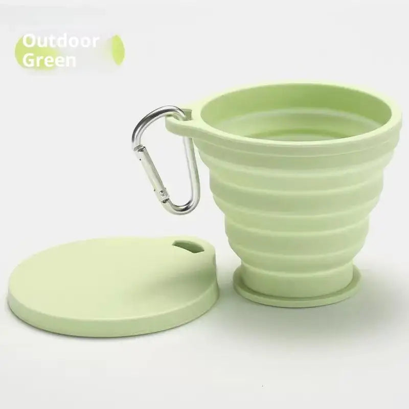 1Pcs Heat Resistant Folding Drinking Cup Mug Portable Water Cups Rubber Travel Camping Soft Silicone