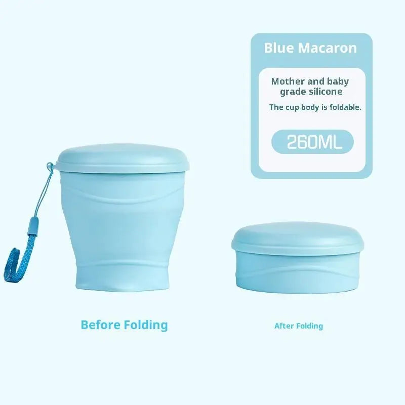 1Pcs Heat Resistant Folding Drinking Cup Mug Portable Water Cups Rubber Travel Camping Soft Silicone