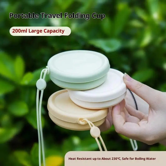 1Pcs Heat Resistant Folding Drinking Cup Mug Portable Water Cups Rubber Travel Camping Soft Silicone