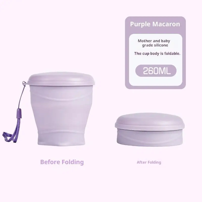1Pcs Heat Resistant Folding Drinking Cup Mug Portable Water Cups Rubber Travel Camping Soft Silicone