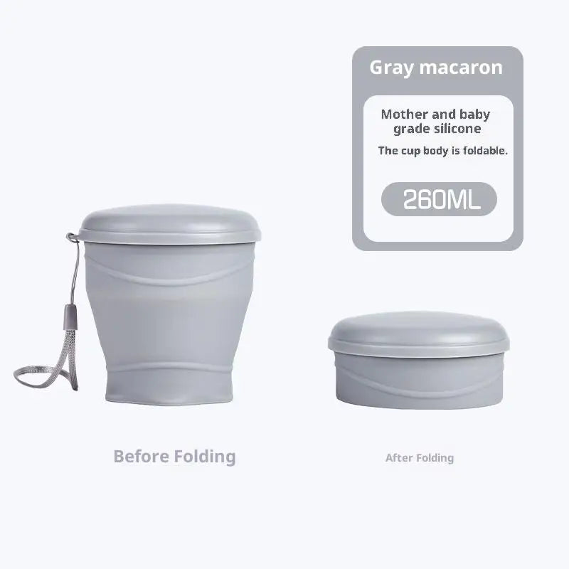 1Pcs Heat Resistant Folding Drinking Cup Mug Portable Water Cups Rubber Travel Camping Soft Silicone