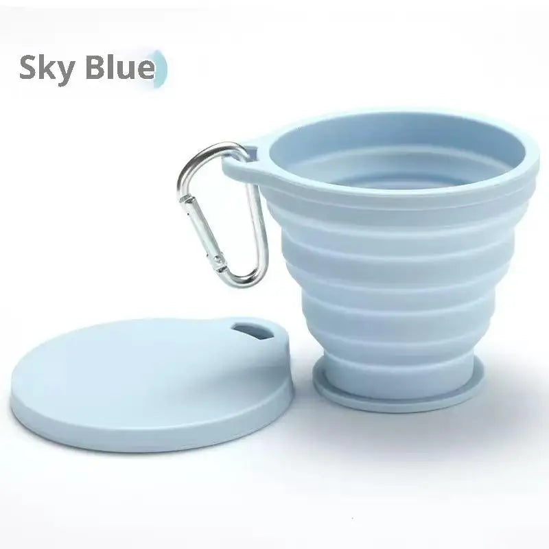 1Pcs Heat Resistant Folding Drinking Cup Mug Portable Water Cups Rubber Travel Camping Soft Silicone