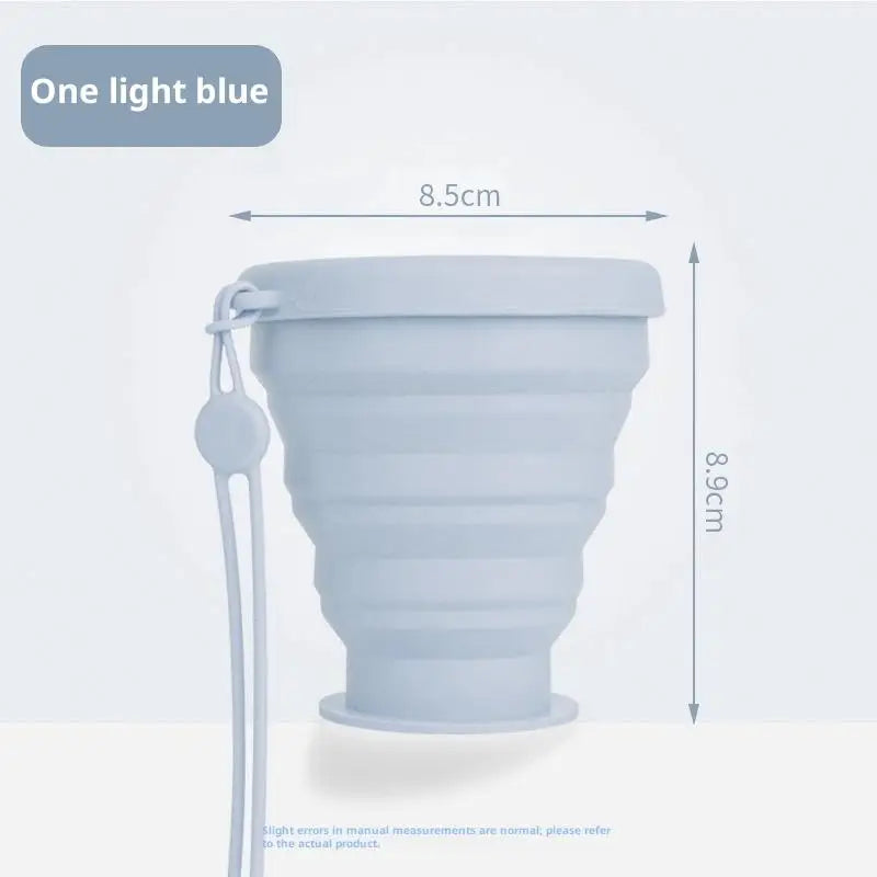 1Pcs Heat Resistant Folding Drinking Cup Mug Portable Water Cups Rubber Travel Camping Soft Silicone
